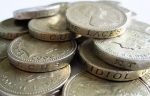 Close up of pound coins - Family Law Co